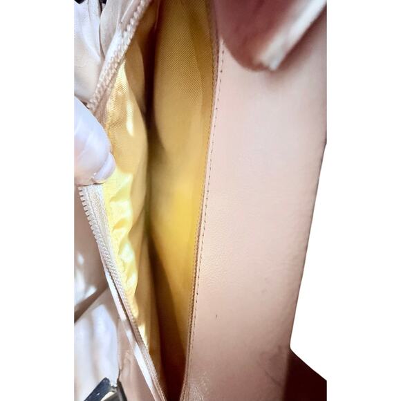 Vtg Crouch & Fitzgerald Black Reptile Leather Handbag with Brass Hardware - Picture 9 of 13